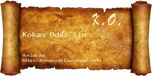 Kokas Odília névjegykártya